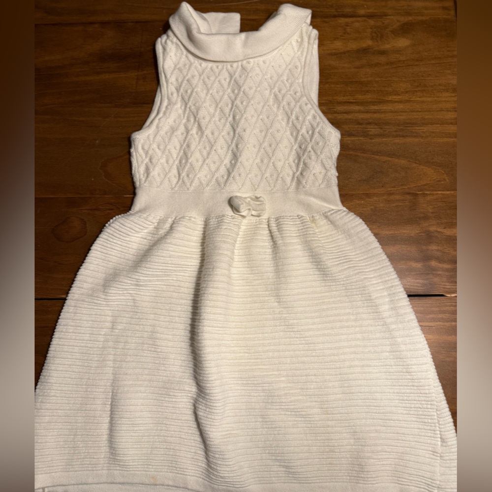 Janie and Jack White Textured Knit Dress